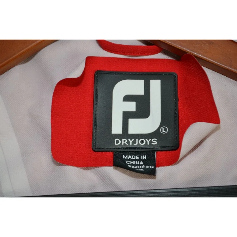 FootJoy Hydro Lite‎ Jacket Golf Coats Mens Large Red Gray Full Zip Long Sleeve
